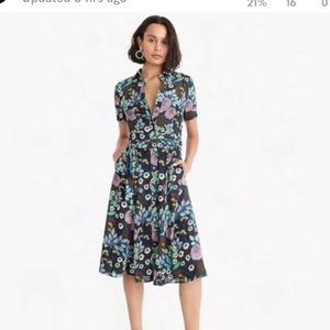 J Crew x Abigail Borg floral shirt dress, size 4